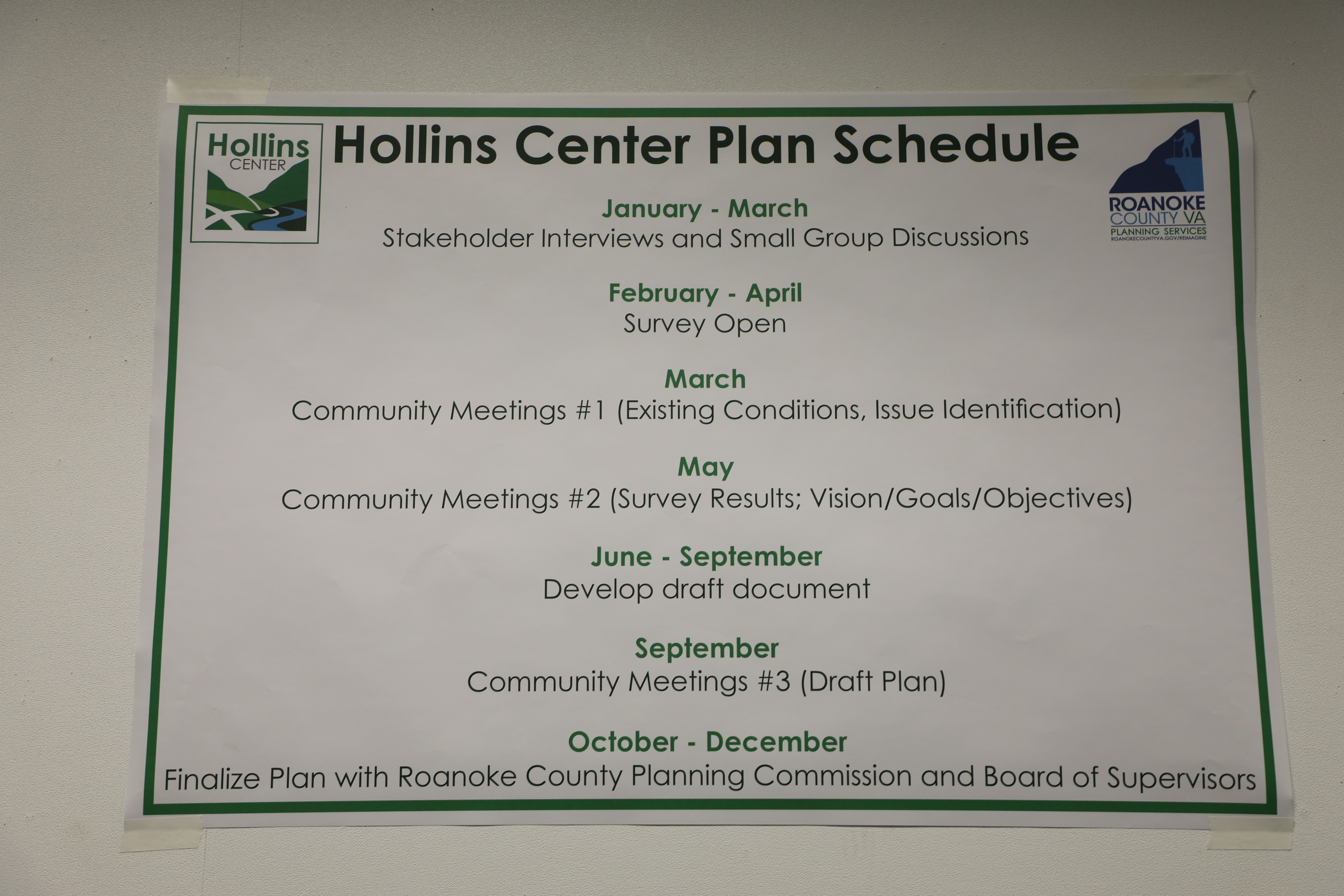 Hollins Center Community Meeting - March 2018